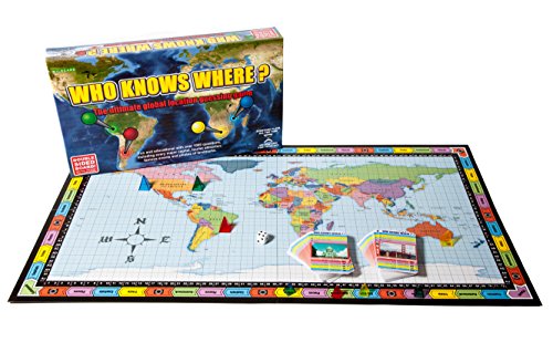 Who Knows Where? - The Location Guessing Educational Family Board Game Where You Guess Famous Geography Locations on a map of The World.