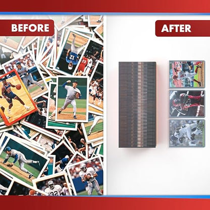 Cardboard Gold 35pt Top Loaders for Cards - 500 Count w/Bonus Sleeves | Rigid PVC Trading Protectors, Soft Penny Sleeve Inserts Included, Baseball, TCG, Football, Bulk Collectible Accessory, Sport - size: 500 Toploaders