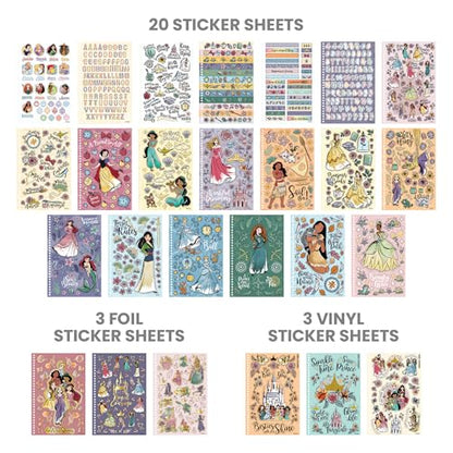 Fashion Angels Disney Princess 1000+ Tabbed Sticker Collection Book | Includes Holographic, Vinyl & Alphabet Stickers, For Kids Ages 6+ - color: Disney Pricess