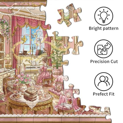 HUADADA-*Bedroom*-Jigsaw Puzzles for Adults 1000 Pieces,Puzzles 1000 Pieces, Interlock Perfectly No Dust, Impossible Difficult Hard Fun 1000 Piece Jigsaw Puzzles for Adults-1:1 Poster - color: Bedroom