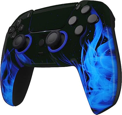 Custom Controllerzz Custom Wireless Controller Compatible with PS5 - Multiple Designs Available (PS5 Blue Flame) - color: PS5 Blue Flame