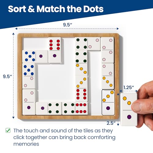 Dementia Activities for Seniors, Dominos Activity Kits for Dementia Patients, Memory Puzzle Games for Adults with Alzheimers, Dementia Products & Gifts for People with Dementia, Elderly Men & Women