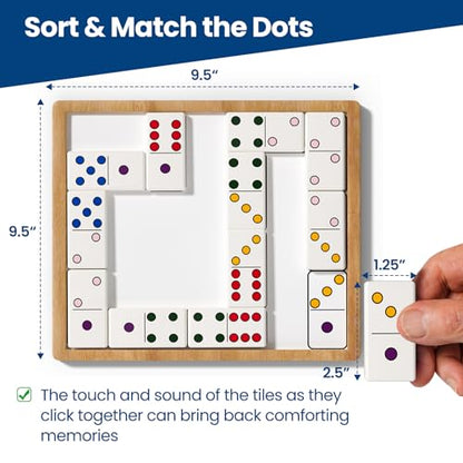 Dementia Activities for Seniors, Dominos Activity Kits for Dementia Patients, Memory Puzzle Games for Adults with Alzheimers, Dementia Products & Gifts for People with Dementia, Elderly Men & Women
