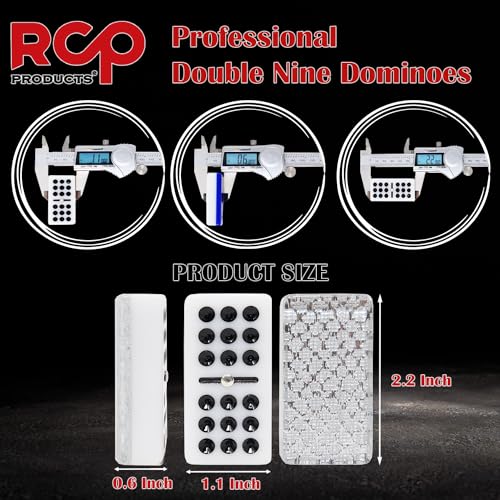 Dominos Set for Adults – Professional Double 9 Dominoes Set of 55 Tiles for Adults, Metal Spinner, Classic and Travel Board Game with Wood Case Juegos de Mesa Silver - color: Silver