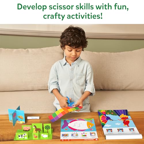 Skillmatics Scissor Skills Preschool Activity Book – Snip Snip Animals | 25 Cutting Activities for Preschoolers, 2 Child–Safe Scissors, Felt Craft Kit, Fun Gift for Kids Ages 3, 4, 5, 6, 7 - style: 5. Animals