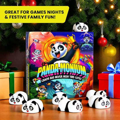 Panda-MONIUM – A Scavenger Hunt Board Game with Squeaky Pandas. Family Fun! | Get ready for panda-pileups, snorts of laughter, and a whole lot of chaos! A fast-paced, laugh-out-loud card game. Age 5+