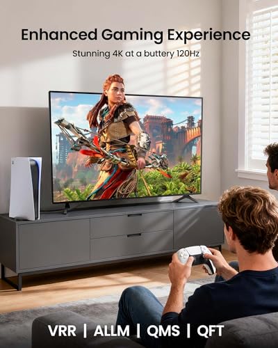 Silkland 8K HDMI ARC/eARC Cable 2.1 for Soundbar 6.6ft, 8K@60Hz 4K@120Hz | 48Gbps High Speed HDMI Cord for Home Theater, Dolby Atoms, DTS:X Compatible for Vizio Samsung Bose Soundbar, UHD TV, Blu-ray - size: 6.6 Feet