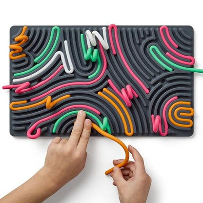 Pushpeel XL Sensory Activity Board – Expandable Silicone Fidget Toy for Stress, Anxiety, ADHD & Autism – Modular, Silent, No Mess - Granite - color: Granite