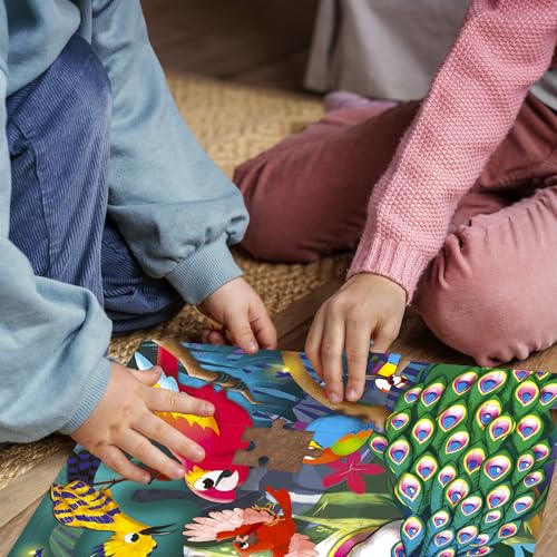 Puzzles for Kids Ages 4-6 - 4 x 60 Piece Jigsaw Puzzles for Toddlers 3-5 | Polar, Birds and Animals - Educational Kids Puzzles Ages 6-8 - Learning Gift Game for Children and Toddlers - color: 4x60 Birds