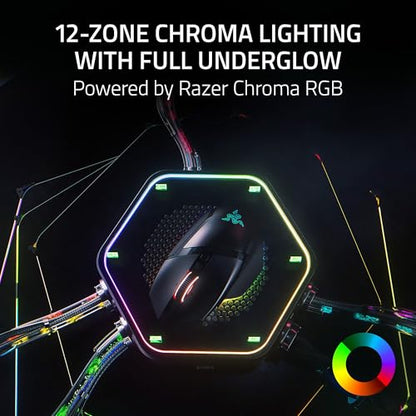 Razer Basilisk V3 Pro 35K Wireless Gaming Mouse, Phantom Green | HyperScroll Tilt Wheel, 35K DPI Optical Sensor Gen 2, 13 Customizable Controls, RGB, Optical Switches Gen 3, 140 Hr Battery - color: Phantom Green