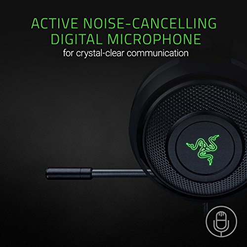Razer Kraken 7.1 V2: 7.1 Surround Sound - Retractable Noise-Cancelling Mic - Lightweight Aluminum Frame - Gaming Headset Works with PC, PS4, Xbox One, Switch, & Mobile Devices - Black