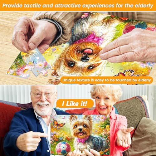 4 Pack 36 Large Piece Puzzles for Seniors Dementia Alzheimer's Puzzle | Dog Cat Bird Fish Easy Jigsaw Puzzle for Seniors Memory Games Gift for Elderly Adult with 4 Storage Bags - style: 4Pack 36 Large Pieces-2