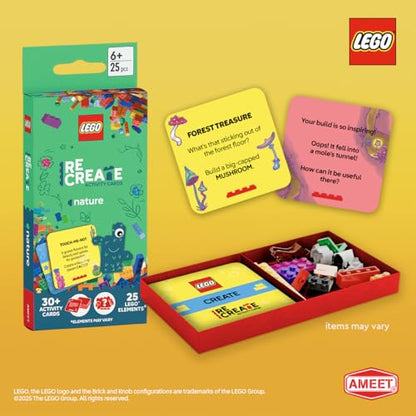 LEGO Recreate Activity Cards – Nature | Creative Building Game with 30+ Activity Cards & 25 LEGO Elements | Ages 6+ - style: Nature
