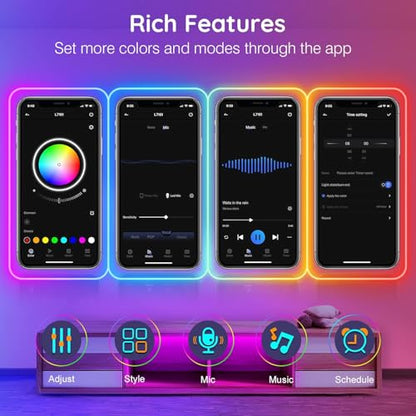 SINLEY Led Neon Rope Lights 120FT,Control with App/Remote,Flexible Led Rope Lights,Multiple Modes,IP68 Outdoor RGB Neon Lights Waterproof,Music Sync Gaming Led Strip Lights for Bedroom Indoor - size: 120FT