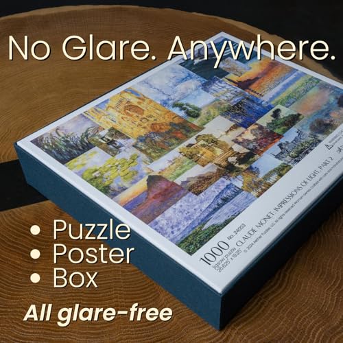 Claude Monet Impressions of Light Part 2, Premium 1000 Piece Jigsaw Puzzle for Adults, Glare-Free, Soft-Touch Puzzles, Made in USA, Puzzle Lovers Gift Ideas, 26.6" x 19.25" - color: Claude Monet Impressions of Light, Part 2