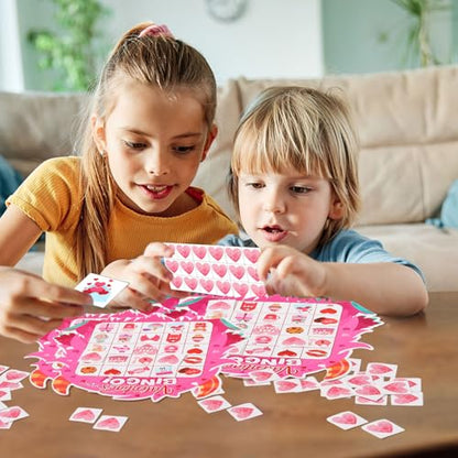 Blosssound Valentine's Day Bingo Game for Kids - Monster Theme Valentines Bingo Cards for 24 Players School Classroom Activities Fun Valentine Party Favors Games for Children Teacher Supplies - style: Valentine's Day