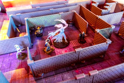 Dirt Cheap Dungeons - 긴 벽 확장 | 모듈식 및 맞춤형 | 우수한 내구성을 위한 사출 성형 | D&D, Daggerheart 및 테이블 탑 게임용 TTRPG 액세서리