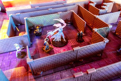 Dirt Cheap Dungeons - 긴 벽 확장 | 모듈식 및 맞춤형 | 우수한 내구성을 위한 사출 성형 | D&D, Daggerheart 및 테이블 탑 게임용 TTRPG 액세서리