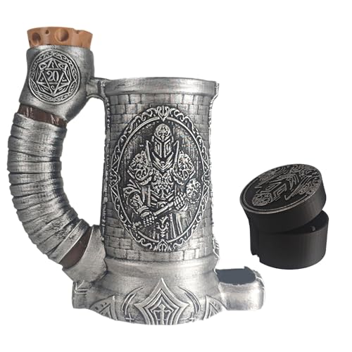 DND Mug Dice Tower Set, DnD Dice Cup with Storage, 12/16 Oz Beverage Holder, DND Accessories for Players, Best Gift for RPG Game lover (Divine Cleric) - color: Divine Cleric-12oz