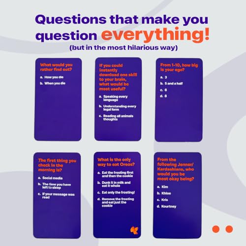 Card Game - Great Minds, Hilarious Mind-Matching Party Game for Teens, Adults & Families, Perfect for Parties, Gamenights, Trips & Get-Togethers, Gifts for Game Lovers, 4-8 Players