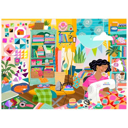 RoseArt - Soft Touch - Sewing Room - 1000 Piece Jigsaw Puzzle for Adults - style: Sewing Room