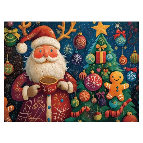 Jigsaw Puzzles for Adults 1000 Pieces, Santa Claus Puzzles | Christmas Gift Home Wall Decor for Family Challenging Games - color: Santa Claus