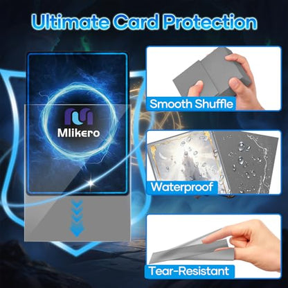 500 Count Card Sleeves, Matte Magic Card Sleeves, Smooth Shuffle & Tear Resistant, Fit for MTG, TCG, CCG (Silver) - color: Silver, size: 500 Pack