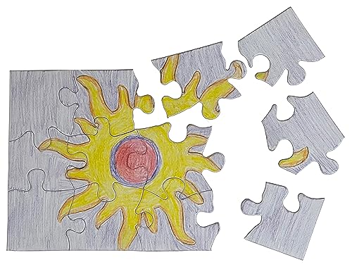 INOVART Puzzle-It 12-Piece Blank Puzzle, 24 Puzzles Per Package, 5-1/2" x 8", White - size: 12 Pieces (5.5 x 8 in), style: 24 Puzzles Per Package