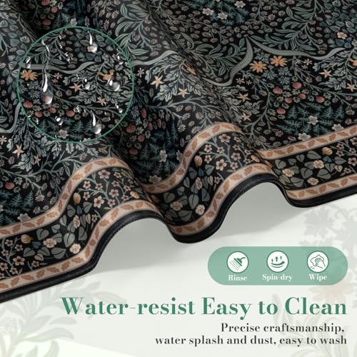 iCasso Desk Cover Mat, Office Mouse Pad,35.4x15.7in,Retro Black | Extra Large Matt for Desktop, Anti-Slip Big Mousepad with Stitched Edges for Computer, PC, Office, Home Workspace - color: A-retro Black