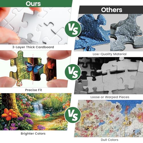500 Piece Jigsaw Puzzle for Adults, Forest Butterfly Jigsaw Puzzle 500 Piece Forest Jigsaw Puzzles for Adult Butterfly Puzzles for Adults - Challenging Family Activity Gift 20.5 x 15 Inch - style: Forest