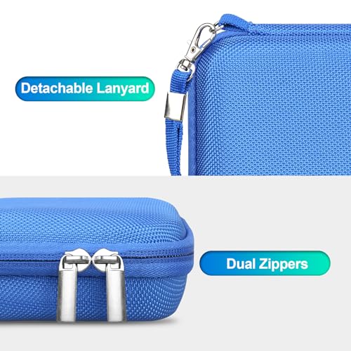 BOVKE Carrying Case Compatible with Anbernic RG35XXSP / RG34XX SP Handheld Game Console, Clamshell Retro Games Consoles Flip Hand-held System Holder with Mesh Pocket for Cables and Accessories, Blue - style: Blue Case