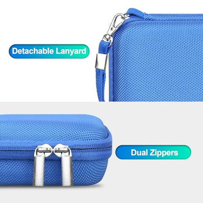 BOVKE Carrying Case Compatible with Anbernic RG35XXSP / RG34XX SP Handheld Game Console, Clamshell Retro Games Consoles Flip Hand-held System Holder with Mesh Pocket for Cables and Accessories, Blue - style: Blue Case