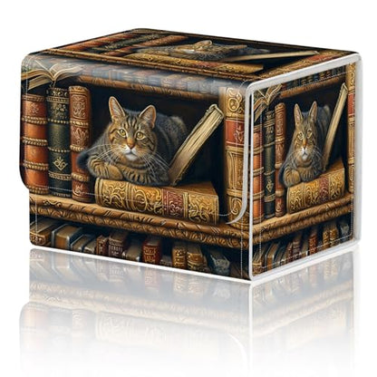 Card Game Storage Box TCG Deck Box MTG Card Box Organizer Trading Card Case Commander Deck Box TCG Card Storage Box Magnetic Closure Creative Pattern Up to 200 Cards, Animal Proud Rooster - color: Animal Proud Rooster