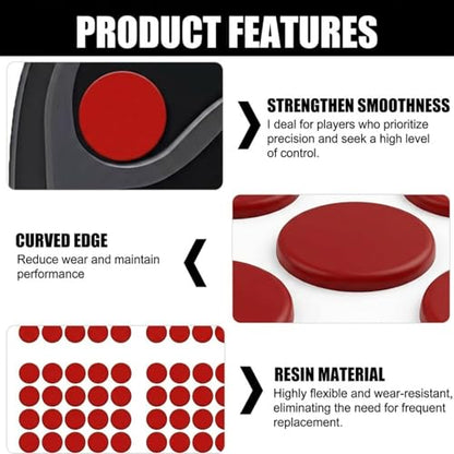 160 Pcs Mouse Slider Pads Replacement, PTFE Glide Dots 6mm and 7mm Universal Mouse Skates for Gaming Mouse and Office Mice, Smooth Glide Upgrade Compatible with Cloth or Hard Mousepads (Red) - size: Dia 6mm/7mm Red