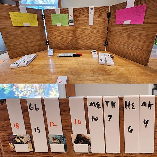 White Acrylic Erasable Screen Top Initiative Trackers 12PCS for DND, Other Tabletop RPG Game Accessories - style: Mini White 12pcs