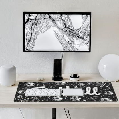 Football Soccer Gaming Mouse Pad, Large Desk Mat, Non-Slip Rubber Base, 35.4" x 15.7", for PC and Laptop - color: Football