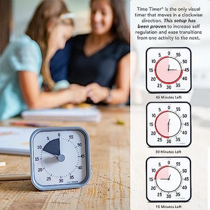 Time Timer MOD 60-Minute Visual Timer, Home Edition, Silent Operation, Study Tool for Homeschool and Office Use (Pale Shale) - color: Pale Shale, style: Timer