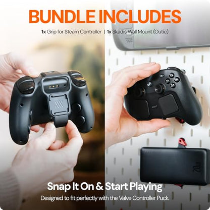 Mechanism Basegrip for Steam Controller + Skadis Wall Mount Bundle | Standard Wall & Skadis Board Compatible | Steam Controller Accessories to Store, Display & Play Your Way - color: Skadis Bundle