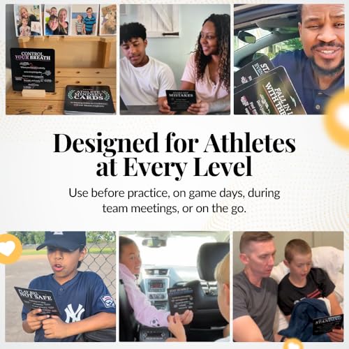 Athlete Mindset & Motivation Cards – 52 Winning Habits for Confidence, Grit & Mental Toughness – For Athletes, Coaches & Parents – Includes Wooden Display Stand – Gift for Athletes & Coaches - style: Athlete Mindset