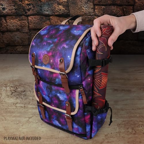 ENHANCE Designer Edition TCG Backpack - MTG Deck Bag Card Binder Space, TCG Deck Box Storage, MTG Playmat Holder - Card Storage Compatible with Magic the Gathering, Pokemon, Lorcana (Canvas Galaxy) - color: Canvas Galaxy