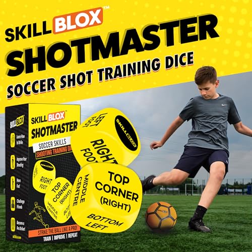 ShotMaster Soccer Shooting Training Dice | Soccer Gifts for Boys | Kick Up & Shooting Training Dice | Fun Soccer Skill Games for Kids | Screen Free Sports Toys & Soccer Gifts - size: Shooting Dice