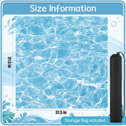 Drydiet Mahjong Mat for Table 31.5 x 31.5 Inch American Mahjong Mat with Carrying Bag, Non-Slip Noise Reduction Table Item for Family Poker Domino Board Game Night & Party Use(Pool Themed) - style: Pool Themed