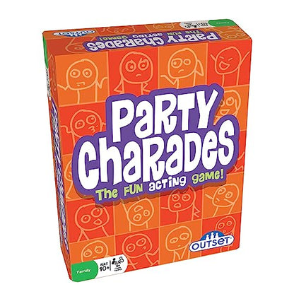 Outset Media- Party Charades Game - Family-Friendly Fun with 500 Charades Cards and Timer - Group Game Night Essential, Ages 10 and up, Amazon Exclusive