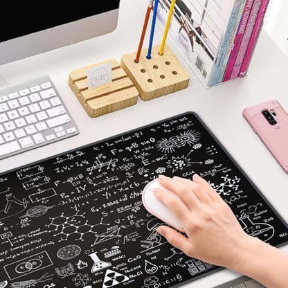Science Formulas Gaming Mouse Pad, Extended Large Mouse Mat Desk Pad, Big Computer Keyboard Desk Pad, Stitched Edges Mousepad, 3mm Thick Long Non-Slip Rubber Base Mice Pad, 31.5 X 11.8 Inch - color: Science Formulas