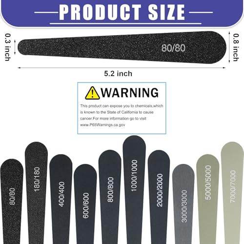 Honoson 10 Pcs Sanding Sticks for Plastic Models Polishing Stick Buffing Sanding Sticks for Assorted Grits Crafts Metal Wood Sandpaper Tools(Low Grits Rating,Water Drop Style) - style: Water Drop Style