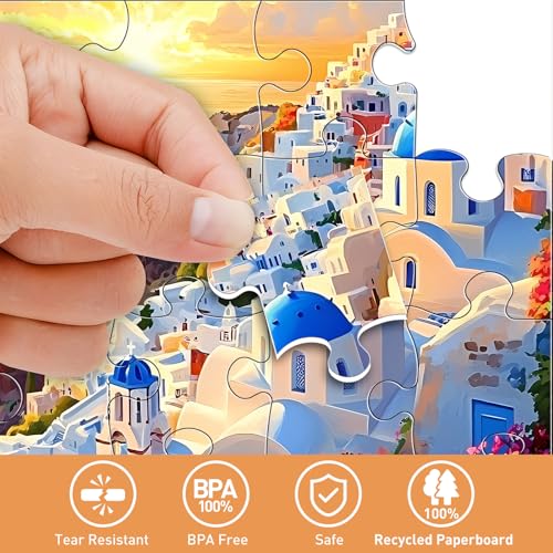 6 Packs 24 Piece Puzzle for Seniors, Alzheimer's & Dementia Activities, Easy Puzzle Alzheimer's Game, 6 Storage Bags - style: 24A Large Pieces