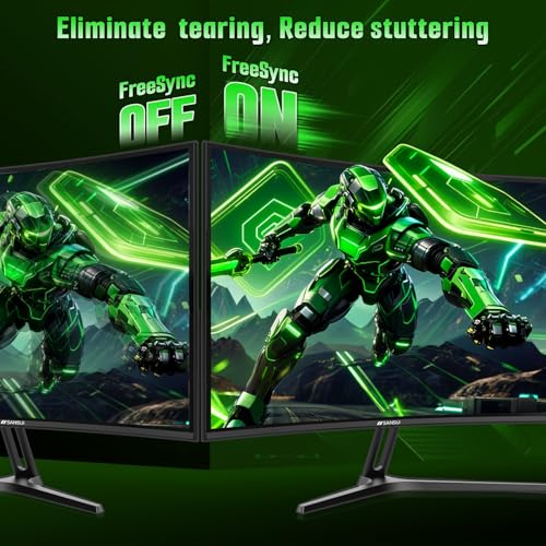 SANSUI 27 Inch 280Hz Curved Gaming Monitor,WQHD 280Hz / HD 400Hz Dual Mode,1500R Curved Computer Monitor, HDR400 135% sRGB 5000:1 Contrast Ratio, PIP/PBP,OD 1ms AI Crosshair,HDMI2.1 * 2, DP1.4,VESA - size: 27
