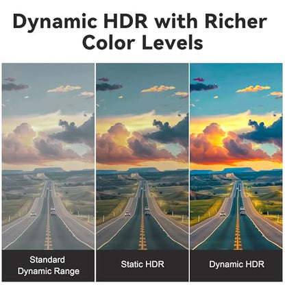 8K Fiber Optic HDMI 2.1 Cable 10ft, Active HDMI Cable Slim, High Speed Fiber HDMI Cord, 48Gbps, 8K@60Hz 4K@120Hz, Dynamic HDR, eARC, HDCP 2.2&2.3, 3D, for HDTV Monitor Game Laptop Xbox PS4/PS5 - size: 10ft/3m