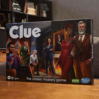 Clue Board Game for Ages 8 and Up, Reimagined Clue Game for 2-6 Players, Mystery, Detective, Family Games for Kids and Adults