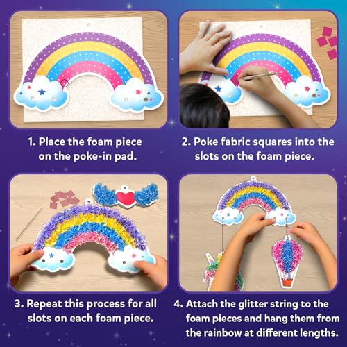Skillmatics Poke-in Art – Magical Unicorn Dream Decor, DIY Wood Craft Kit | 5 Foam Pieces, Mess-Free Fun for Kids, Screen-Free Activity, Gifts for Ages 4, 5, 6, 7, 8, 9 - style: 4. Unicorn Dream Décor